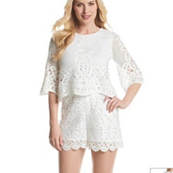 Muse Pants - Muse White Lace Romper
